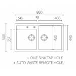 Carysil V-200-Snova VIVALDI 昇盤 (白色) 雙槽